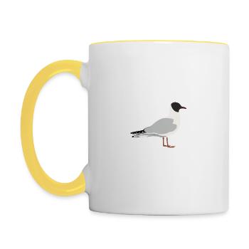 black-headed gull - Contrasting Mug - white/yellow - Left