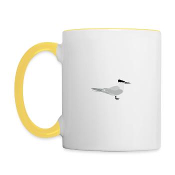 Sandwich tern - Contrasting Mug - white/yellow - Left
