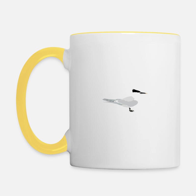 Sandwich tern - Contrasting Mug - white/yellow