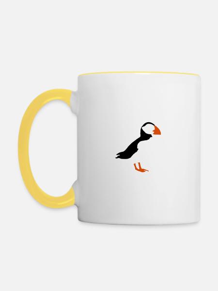 puffin - Contrasting Mug - white/yellow