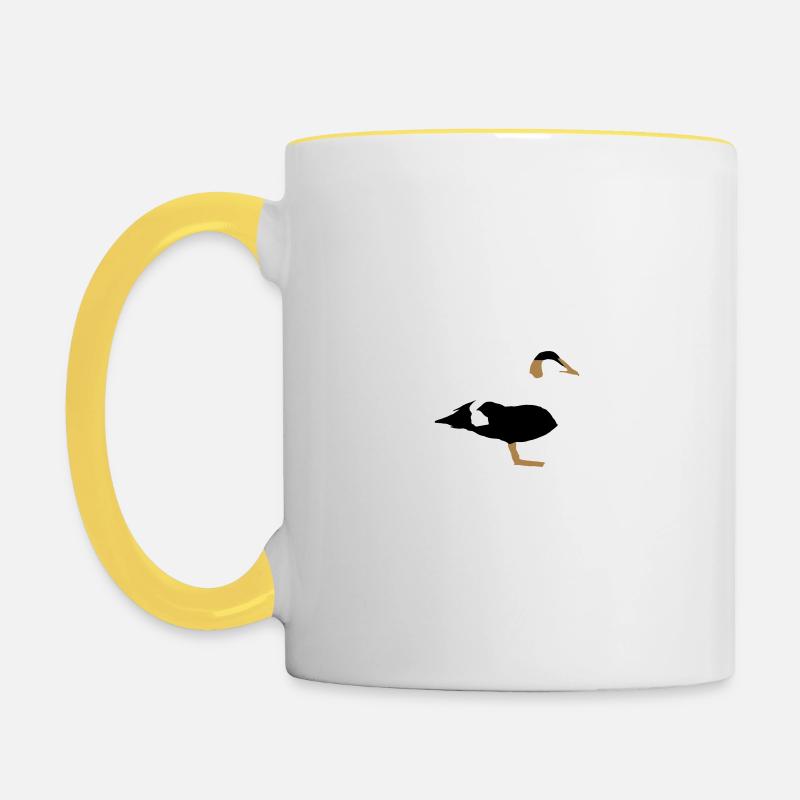 Eiderente - Tasse zweifarbig - Weiß/Gelb