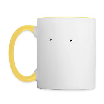 Sleep, obey - Contrasting Mug - white/yellow - Left