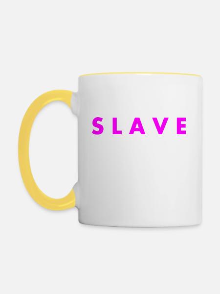 Slave - Tasse zweifarbig - Weiß/Gelb