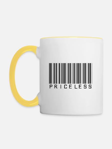 von unschätzbarem Wert - Tasse zweifarbig - Weiß/Gelb