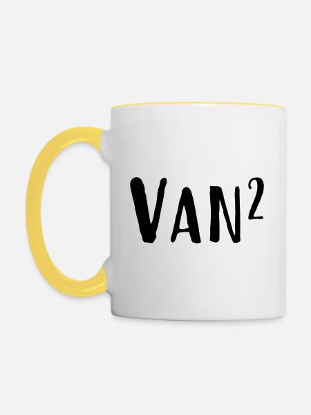 VAN² - Tasse zweifarbig - Weiß/Gelb