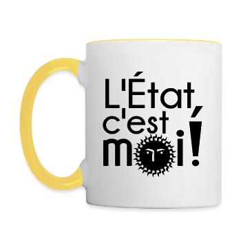 Etat - Tasse zweifarbig - Weiß/Gelb - Links