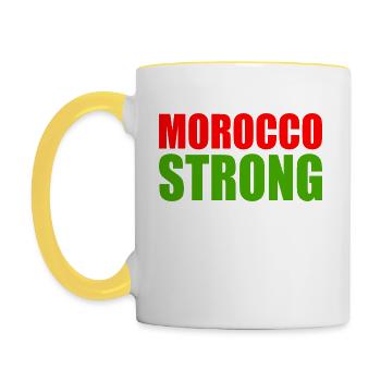 Morocco strong - Tasse zweifarbig - Weiß/Gelb - Links