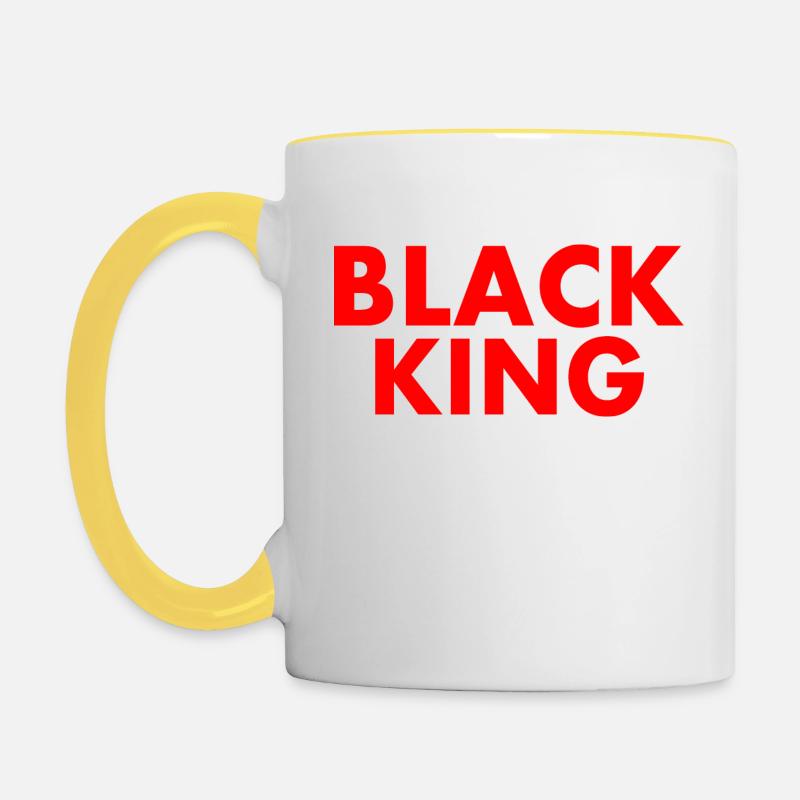 Black king - Mug contrasté - blanc/jaune