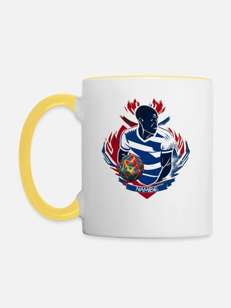 Die tapferen Krieger - Tasse zweifarbig - Weiß/Gelb
