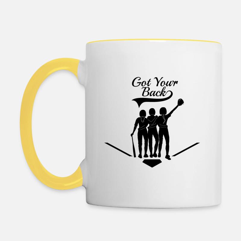 Got Your Back - Contrasting Mug - white/yellow