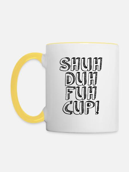 Shuh Duh Fuh Cup - Contrasting Mug - white/yellow