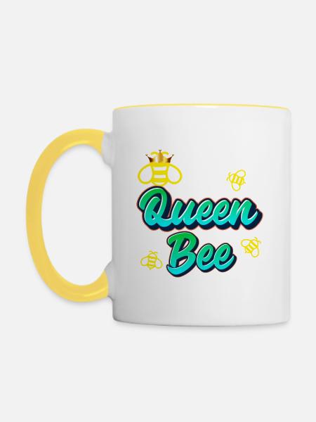 Bienenkönigin2 - Tasse zweifarbig - Weiß/Gelb