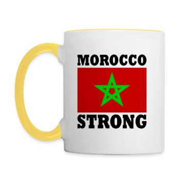 Morocco strong - Contrasting Mug - white/yellow - Left