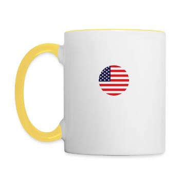 Keine Therapie - USA - Tasse zweifarbig - Weiß/Gelb - Links