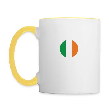 Keine Therapie - Irland - Tasse zweifarbig - Weiß/Gelb - Links