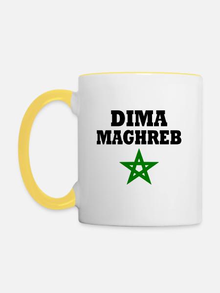 Dima maghreb - Tasse zweifarbig - Weiß/Gelb