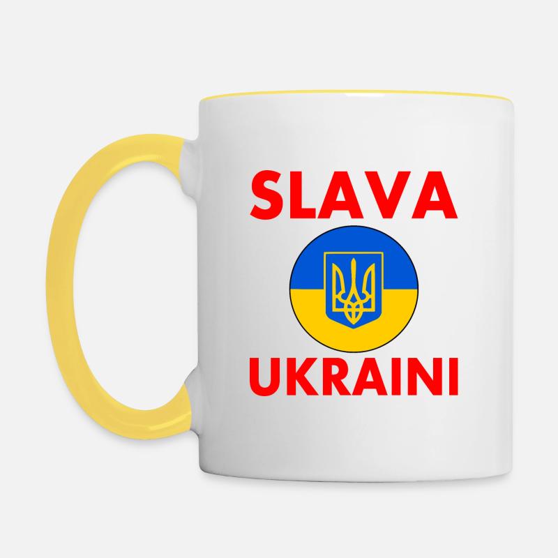 Ukraine - Contrasting Mug - white/yellow
