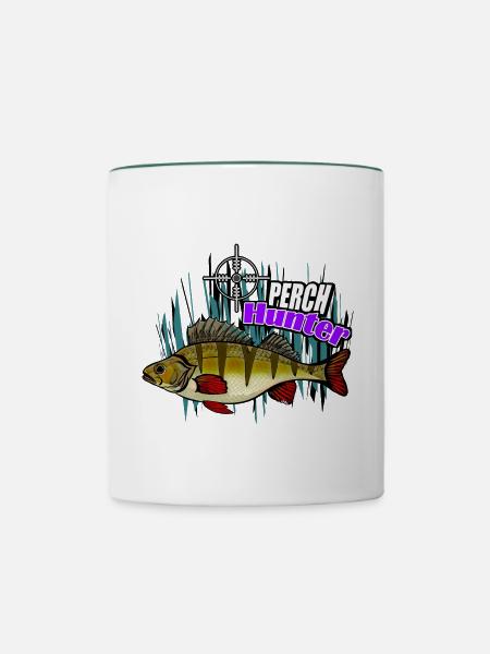 Barschjäger - Tasse zweifarbig - Weiß/Dunkelgrün