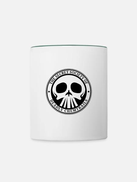 TÖDLICHE CHEMTRAILS - Tasse zweifarbig - Weiß/Dunkelgrün