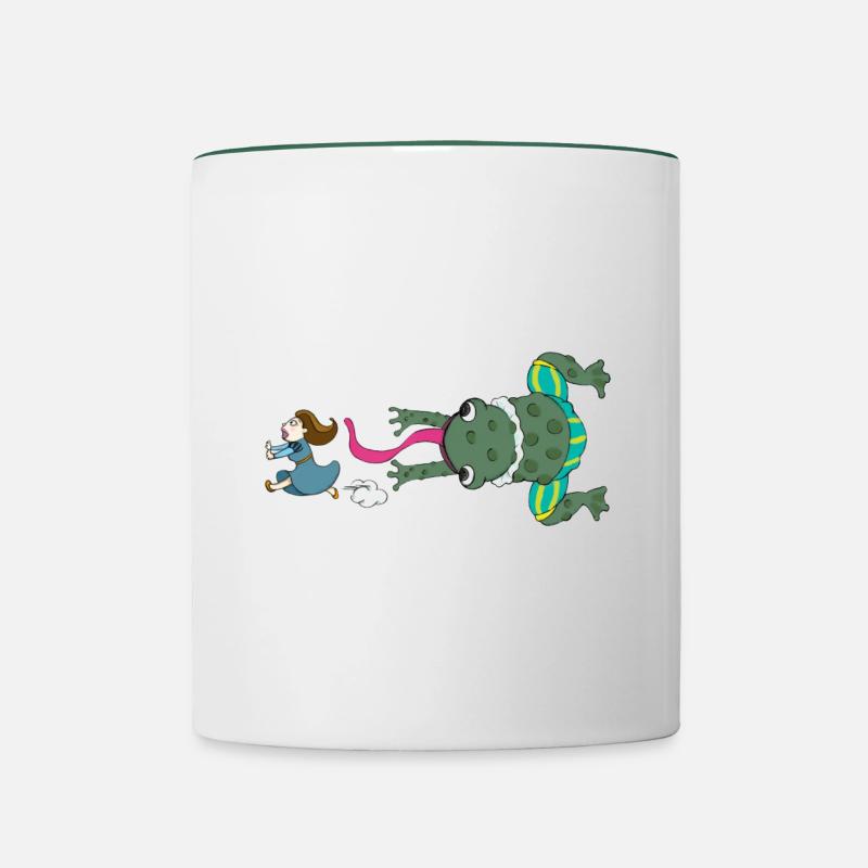 Crapaud Prince-Princesse - Mug contrasté - blanc/vert foncé