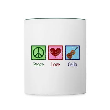 CELLO SHIRT - Contrasting Mug - white/dark green - Front