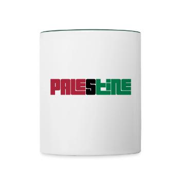 Palestine - Contrasting Mug - white/dark green - Front