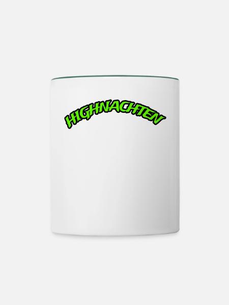 HIGHNACHTEN - Tasse zweifarbig - Weiß/Dunkelgrün