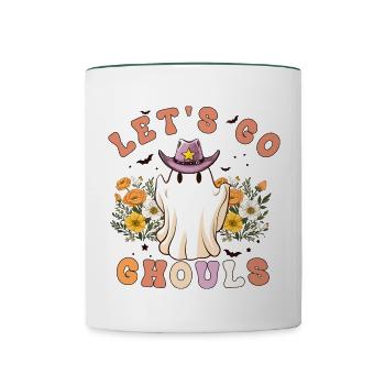 Let’s Go Chouls Halloween - Mug contrasté - blanc/vert foncé - Devant