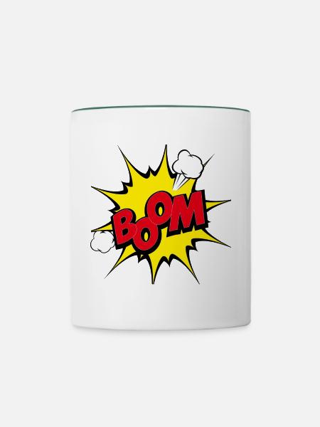 Boom - Tasse zweifarbig - Weiß/Dunkelgrün