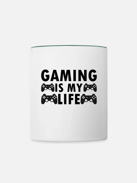 Gaming - Tasse zweifarbig - Weiß/Dunkelgrün