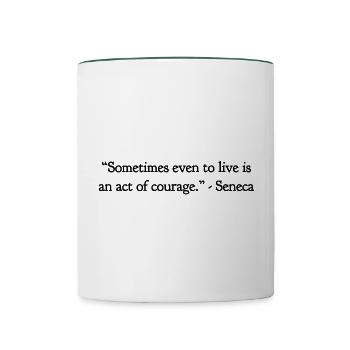 An act of courage - Contrasting Mug - white/dark green - Front