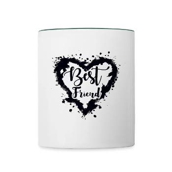 Meilleur ami - Mug contrasté - blanc/vert foncé - Devant