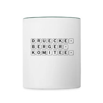 Drückebergerkomitee Betriebsrat - Tasse zweifarbig - Weiß/Dunkelgrün - Vorne