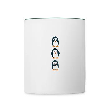Penguin - Penguin - Contrasting Mug - white/dark green - Front