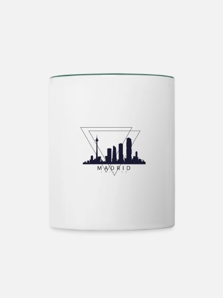 Madrid - Tasse zweifarbig - Weiß/Dunkelgrün