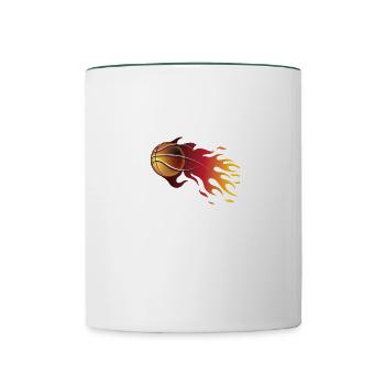 fireball - Contrasting Mug - white/dark green - Front