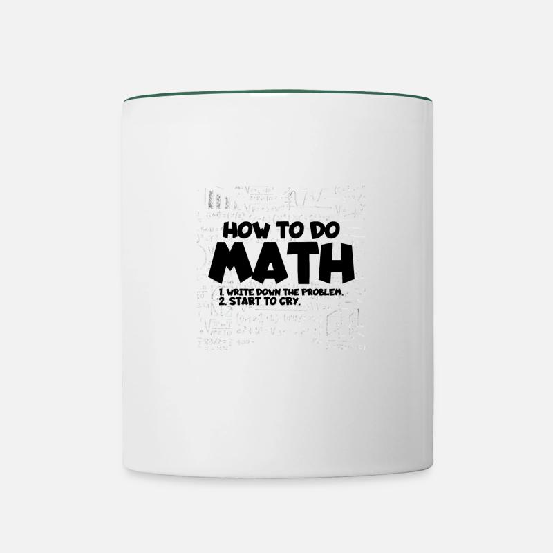 Maths - Mug contrasté - blanc/vert foncé