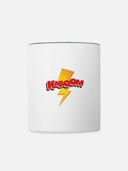 Blitz - Tasse zweifarbig - Weiß/Dunkelgrün