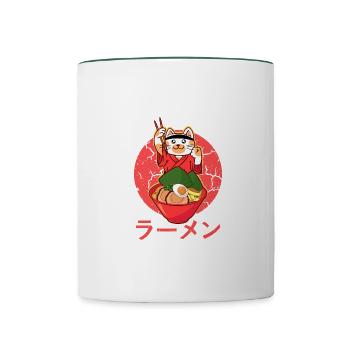 Der offizielle Ramen-Liebhaber - Tasse zweifarbig - Weiß/Dunkelgrün - Vorne