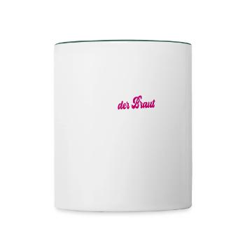 Security Der Braut Junggesellinnenabschied - Tasse zweifarbig - Weiß/Dunkelgrün - Vorne
