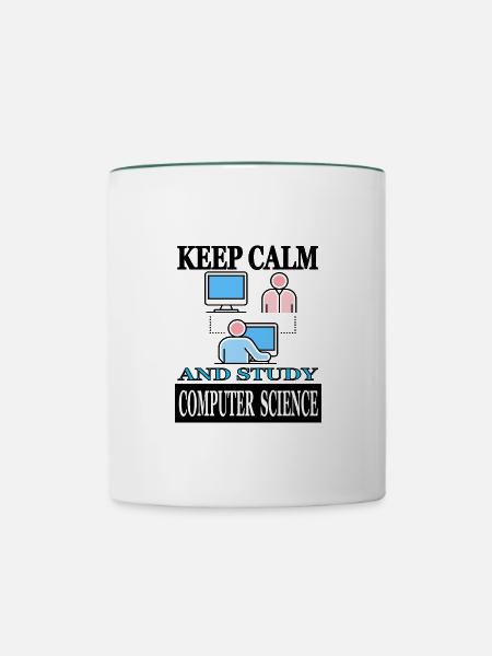 Informatik Student Computerlinguistik studieren - Tasse zweifarbig - Weiß/Dunkelgrün
