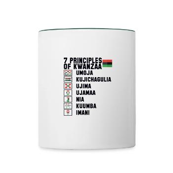 Kwanzaa Culture Roots Holiday Festival - Contrasting Mug - white/dark green - Front