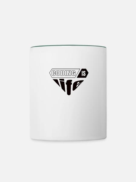 Softwareentwickler Programmierer Geschenk - Tasse zweifarbig - Weiß/Dunkelgrün