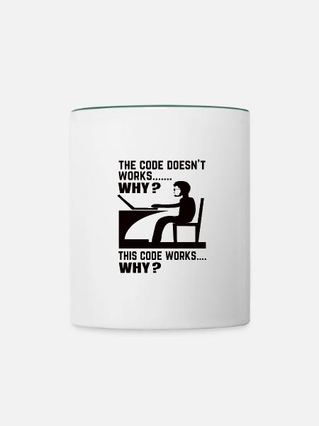 Softwareentwickler Programmierer Geschenk - Tasse zweifarbig - Weiß/Dunkelgrün