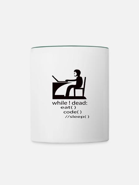 Softwareentwickler Programmierer Geschenk - Tasse zweifarbig - Weiß/Dunkelgrün