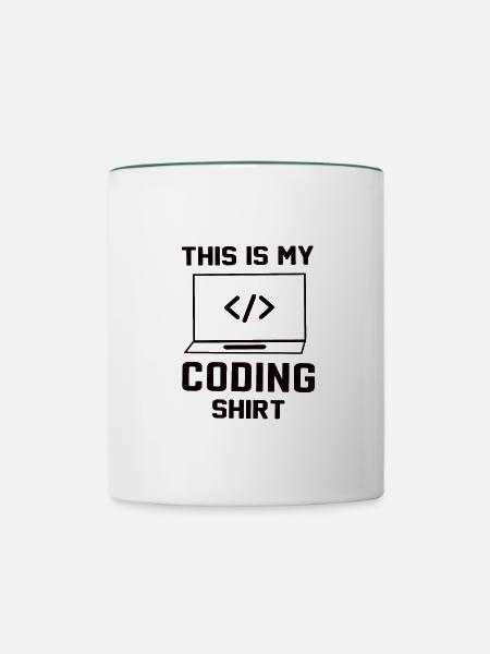 Softwareentwickler Programmierer Geschenk - Tasse zweifarbig - Weiß/Dunkelgrün