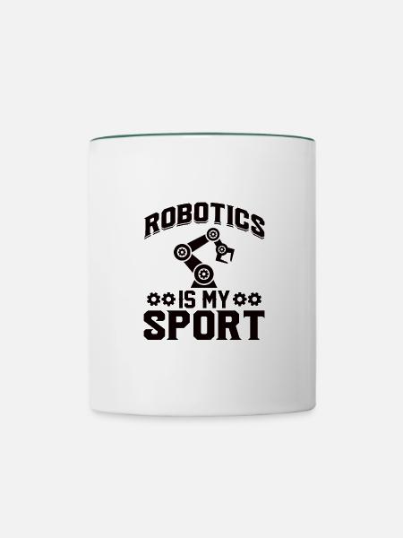Roboter Programmierer Automatisierungstechniker - Tasse zweifarbig - Weiß/Dunkelgrün