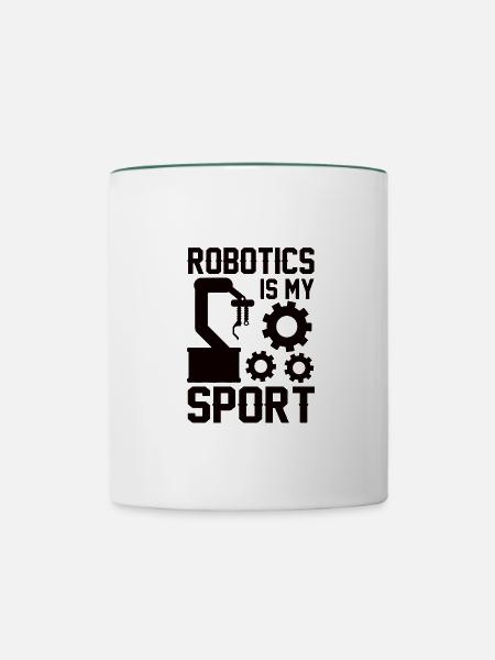 Roboter Programmierer Automatisierungstechniker - Tasse zweifarbig - Weiß/Dunkelgrün