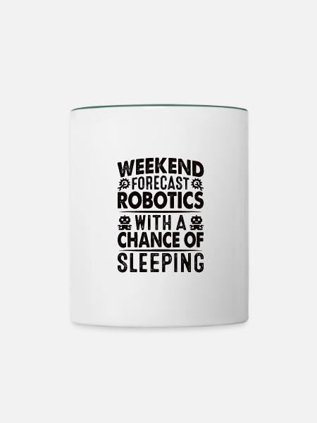 Roboter Programmierer Automatisierungstechniker - Tasse zweifarbig - Weiß/Dunkelgrün