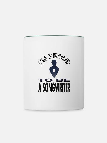Songwriter Melodie Maestro Dirigent Geschenkidee - Tasse zweifarbig - Weiß/Dunkelgrün